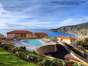 OSPEDALETTI - Bilocale con giardino vista mare e piscina - VENDITA